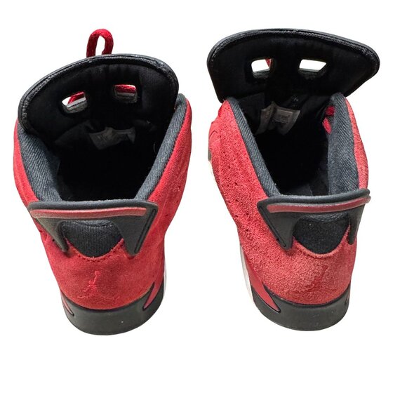 Nike Air Jordan 6 Retro "Toro Bravo" Red/Black Suede High Top Sneakers Kids 3Y - Picture 6 of 8